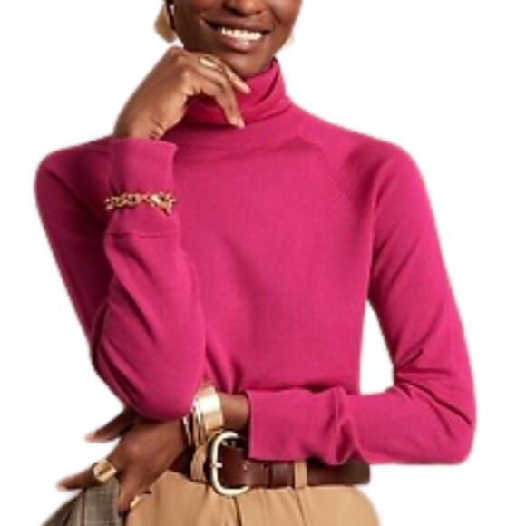 Banana Republic Seamless Merino Wool Turtleneck Sweater – EUC Size Medium - Picture 1 of 4